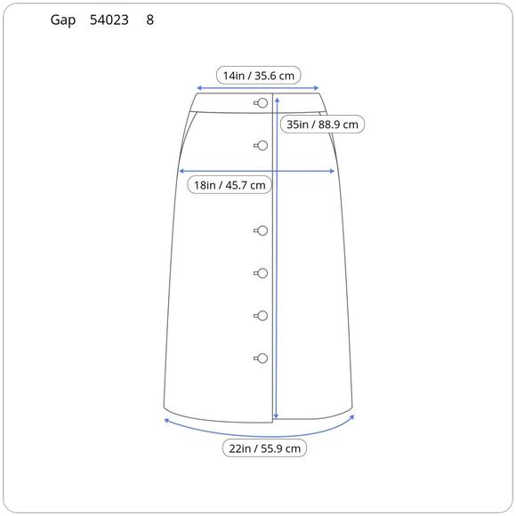 Gap Skirt Women, Sz 8,Blue Denim Snap Front Maxi Cotton 90s Preppy Casual VTG - Picture 7 of 7